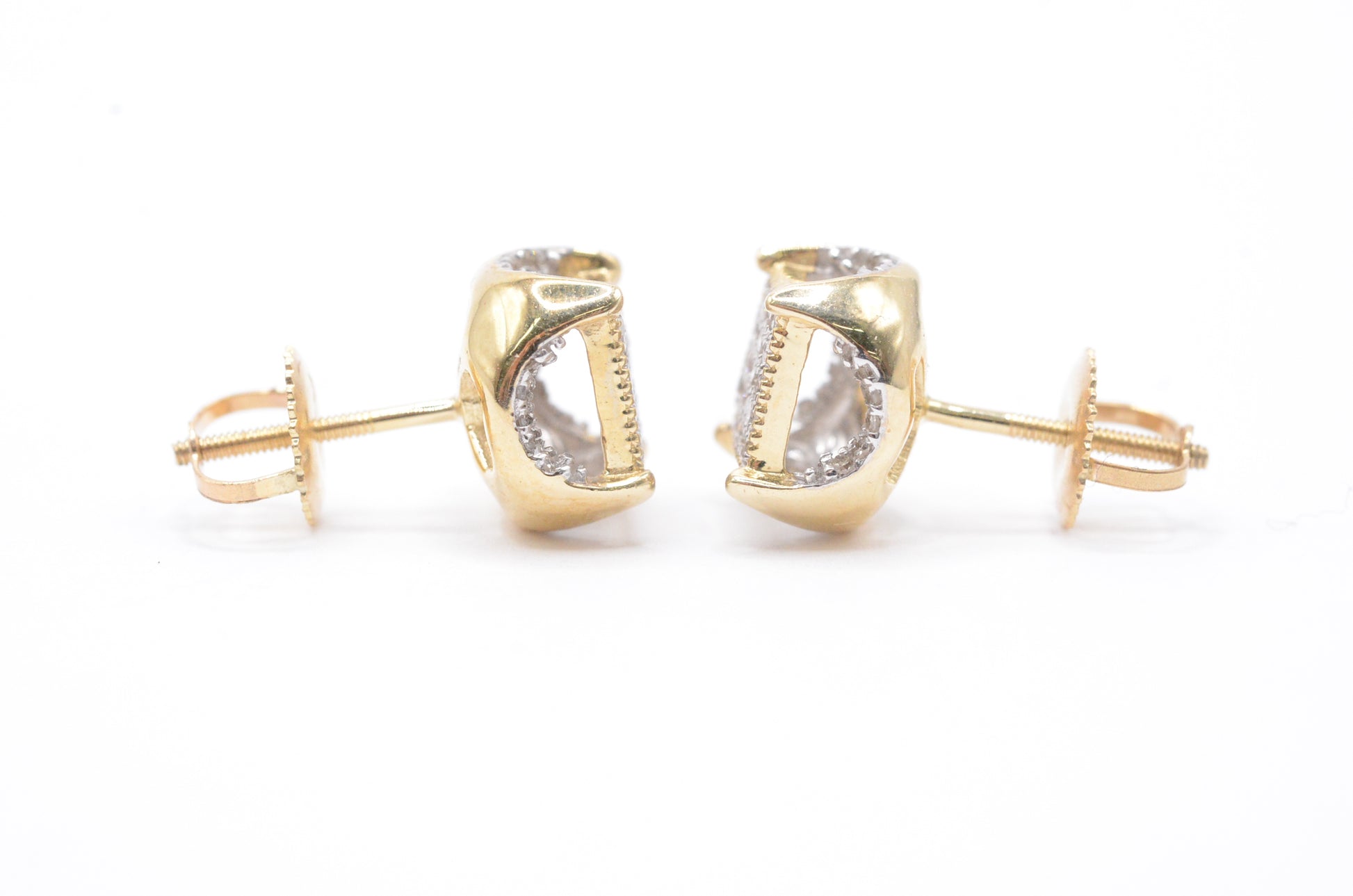 0.33 cttw Diamond Cluster Earrings 10K Yellow Gold Cluster Studs