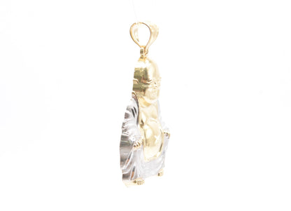 1.75" Two-Tone Buddha Pendant 14K Yellow/White Gold Other