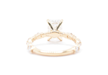 Made to Order-2ct Radiant Lab Diamond Engagement Ring 14K Yellow Gold Made to Order