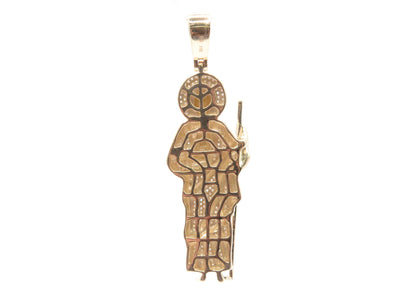 2.25" 0.55 cttw St. Jude Diamond Pendant 10K Yellow Gold Religious