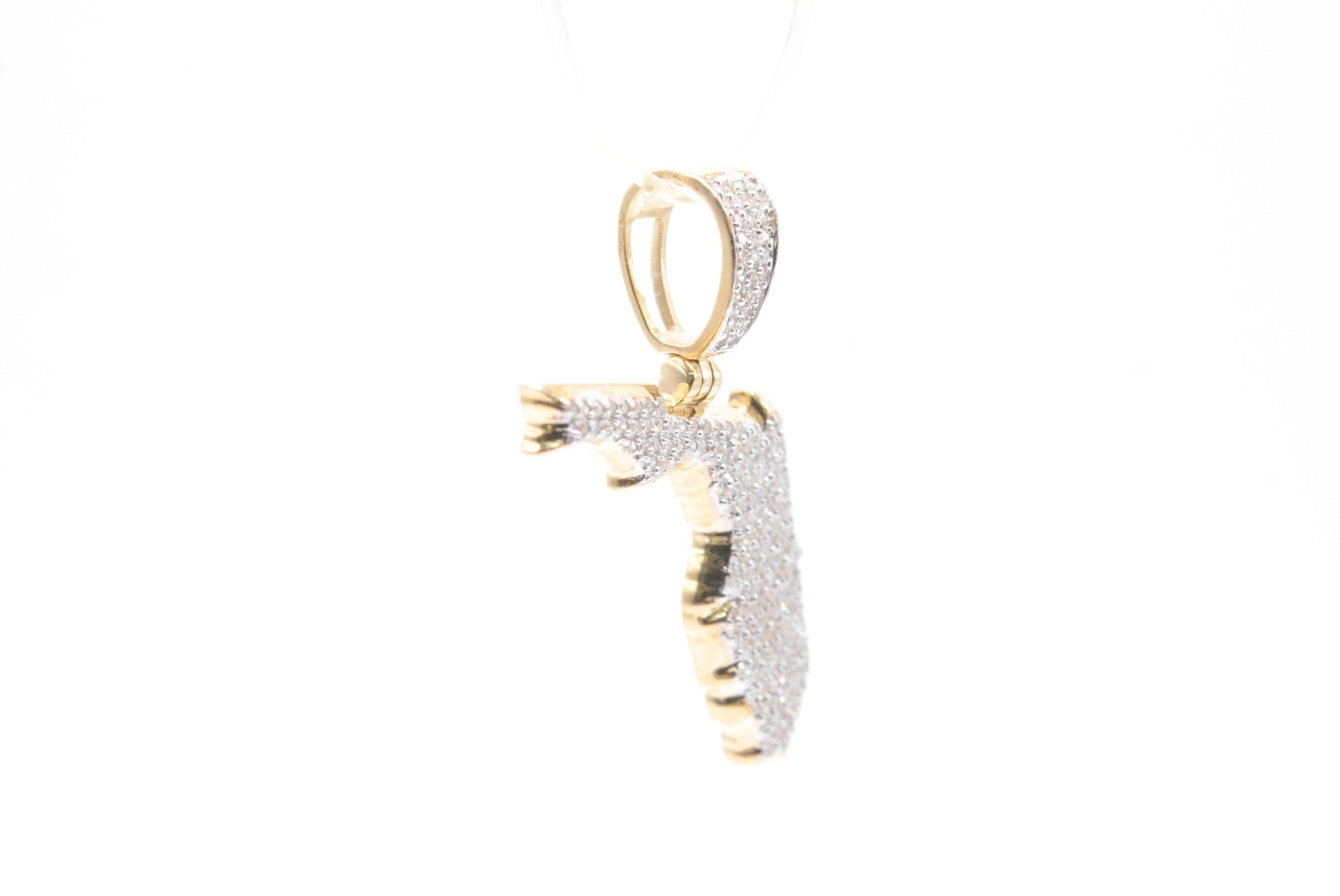 1.2" 0.35 cttw State of Florida Diamond Pendant 10K Yellow Gold Other