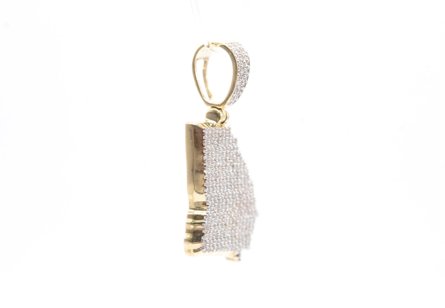 1" .55 cttw State of Georgia Diamond Pendant 10K Yellow Gold Other