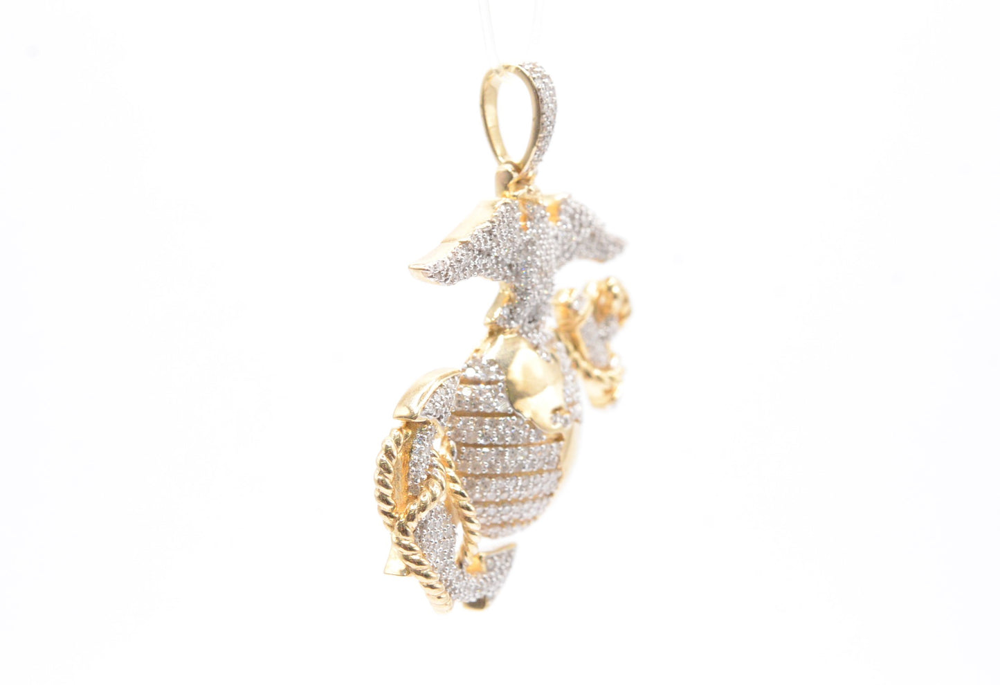 1.75" 1.50 cttw Diamond Marine Pendant 10K Yellow Gold Other