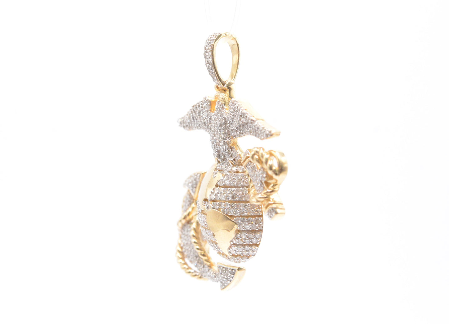 1.75" 1.50 cttw Diamond Marine Pendant 10K Yellow Gold Other