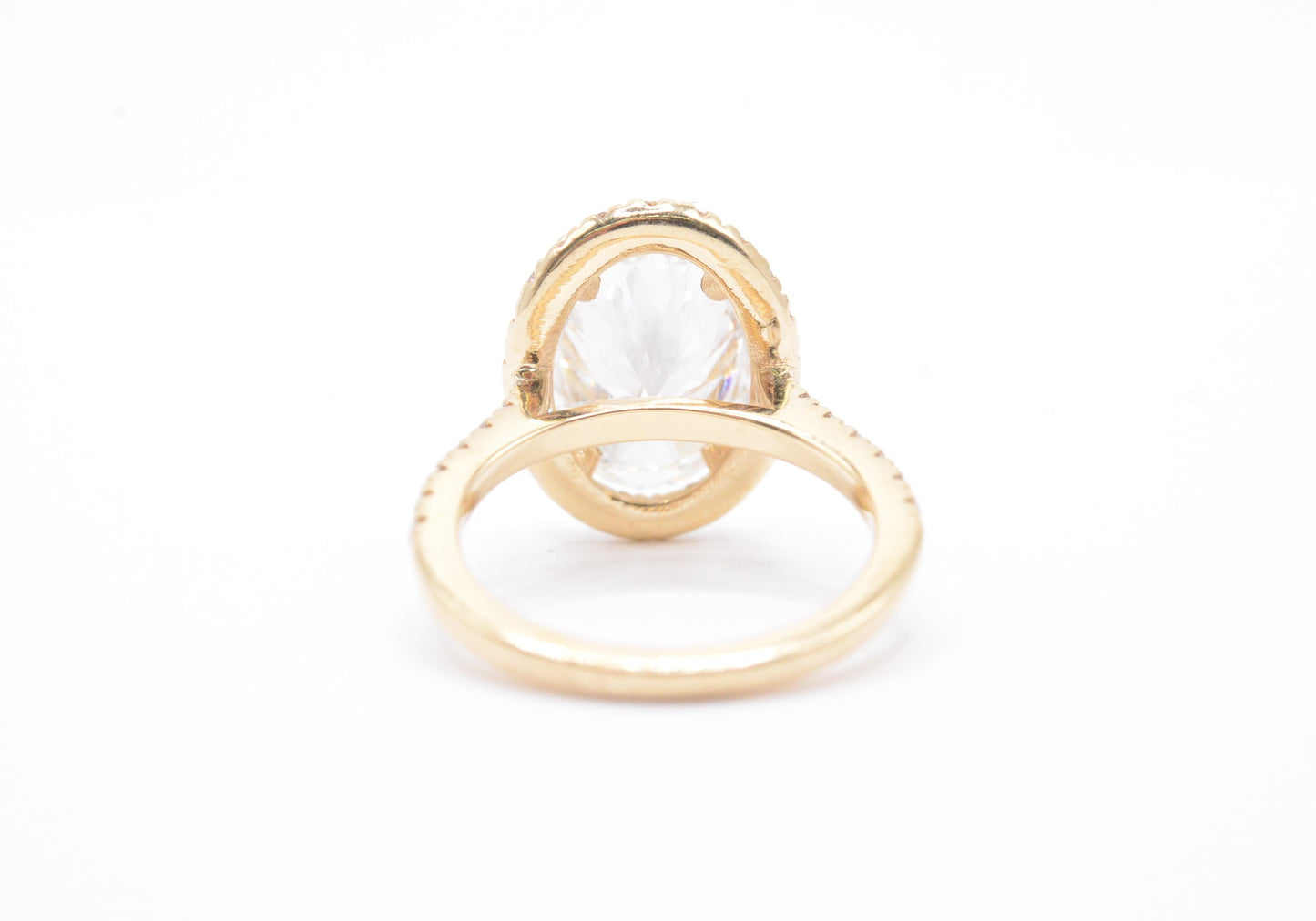 Made to Order-3.0ct Oval Lab Diamond Engagement Ring 14K Yellow Gold Made to Order