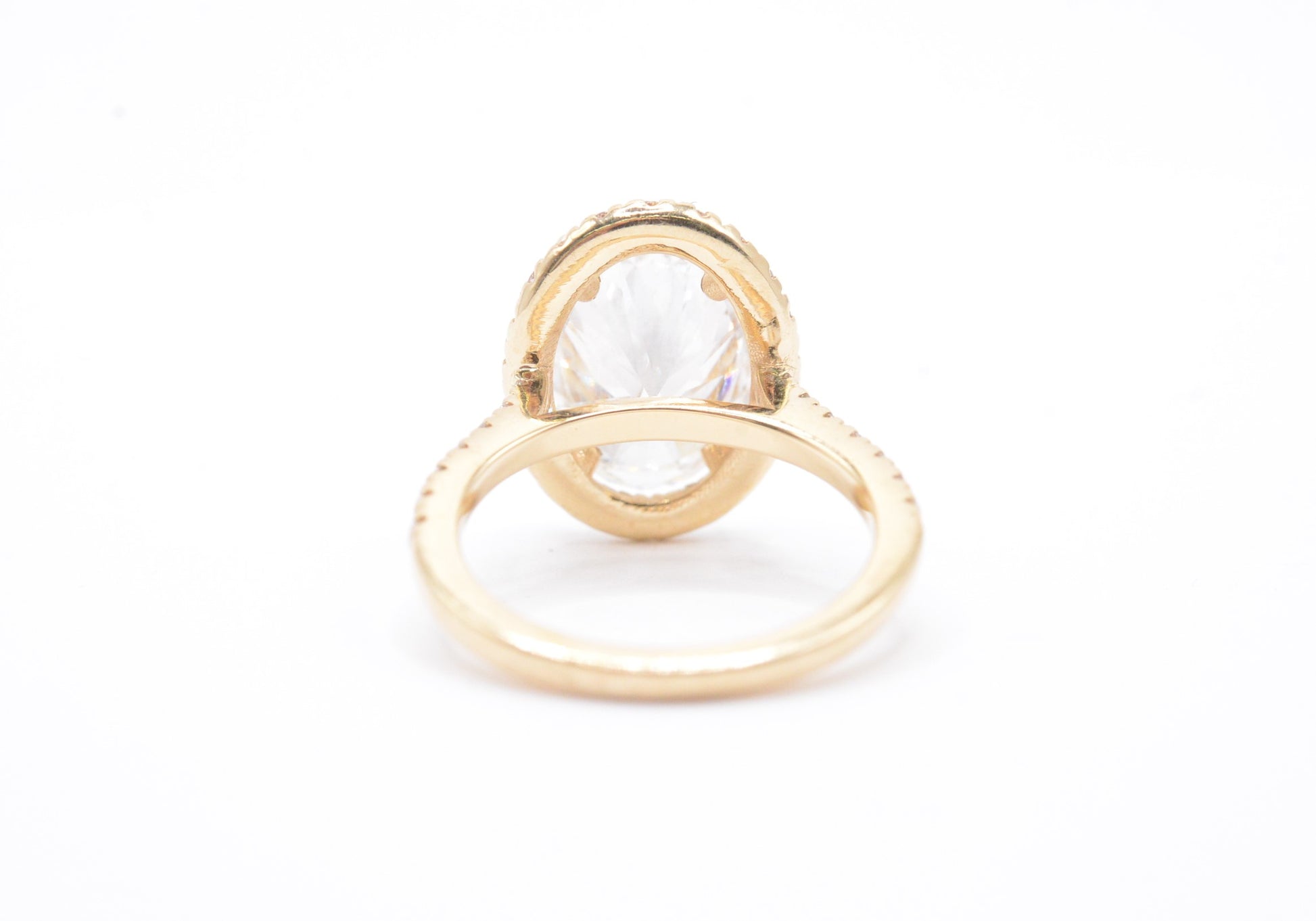 Made to Order-3.0ct Oval Lab Diamond Engagement Ring 14K Yellow Gold Made to Order