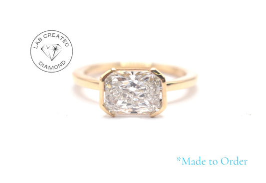 Made to Order-2ct Radiant Lab Diamond 14K Yellow Gold Made to Order Lab Engagement Rings