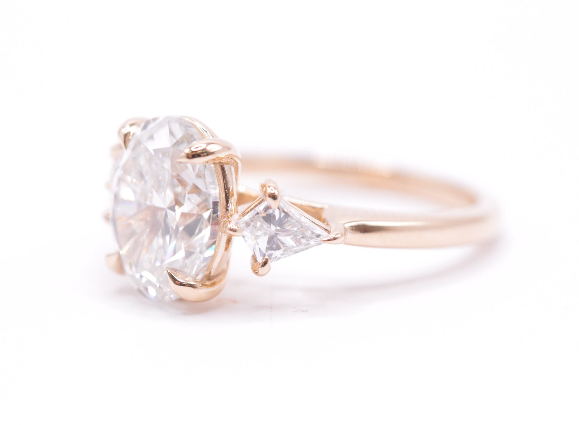 Made to Order-3ct Oval Lab Diamond Engagement Ring 14k Yellow Gold Made to Order Lab Engagement Rings