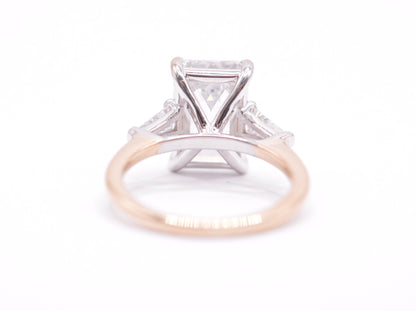 Made To Order-4ct Emerald Lab Diamond Engagement Ring 14K Yellow Gold Lab Grown Diamond