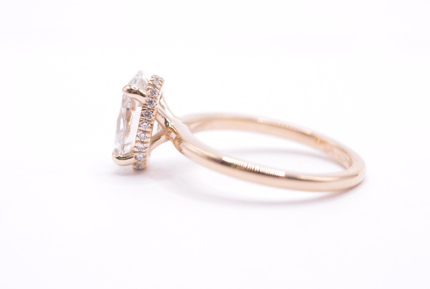 Made to Order-2ct Oval Lab Diamond Engagement Ring 14K Yellow Gold Made to Order Rings