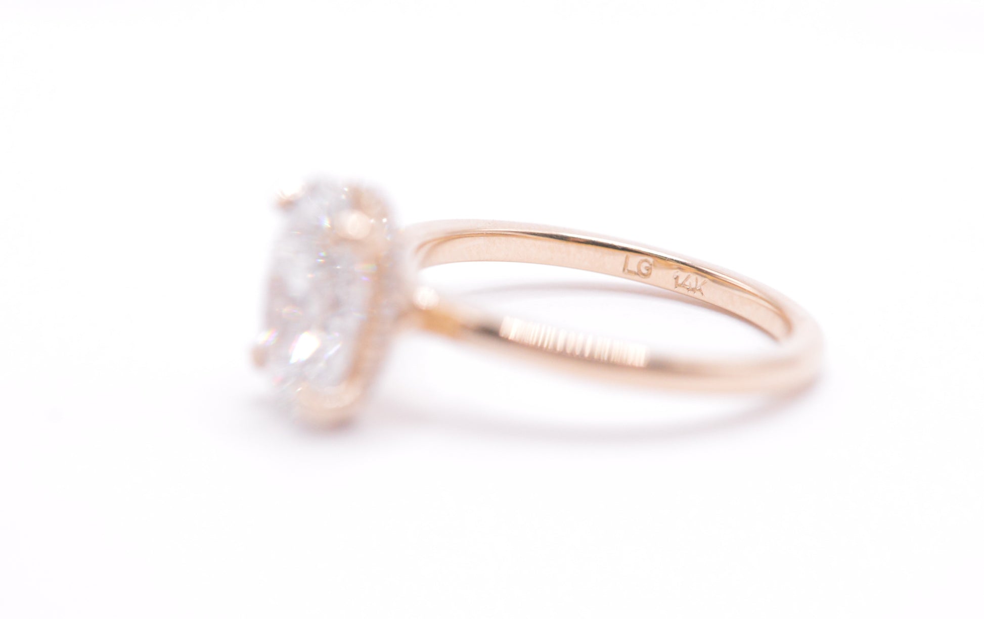 Made to Order-2ct Oval Lab Diamond Engagement Ring 14K Yellow Gold Made to Order Rings