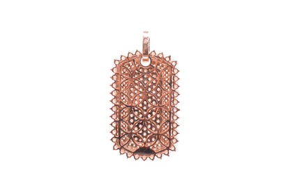 4.20 cttw Diamond Dog Tag Pendant 14K Rose Gold Other