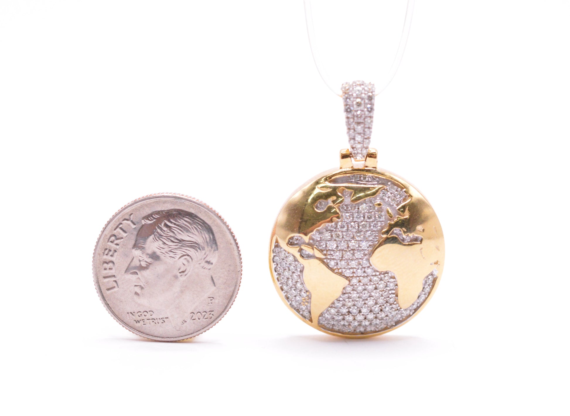 0.75 cttw Diamond Globe Pendant 10K Yellow Gold Other