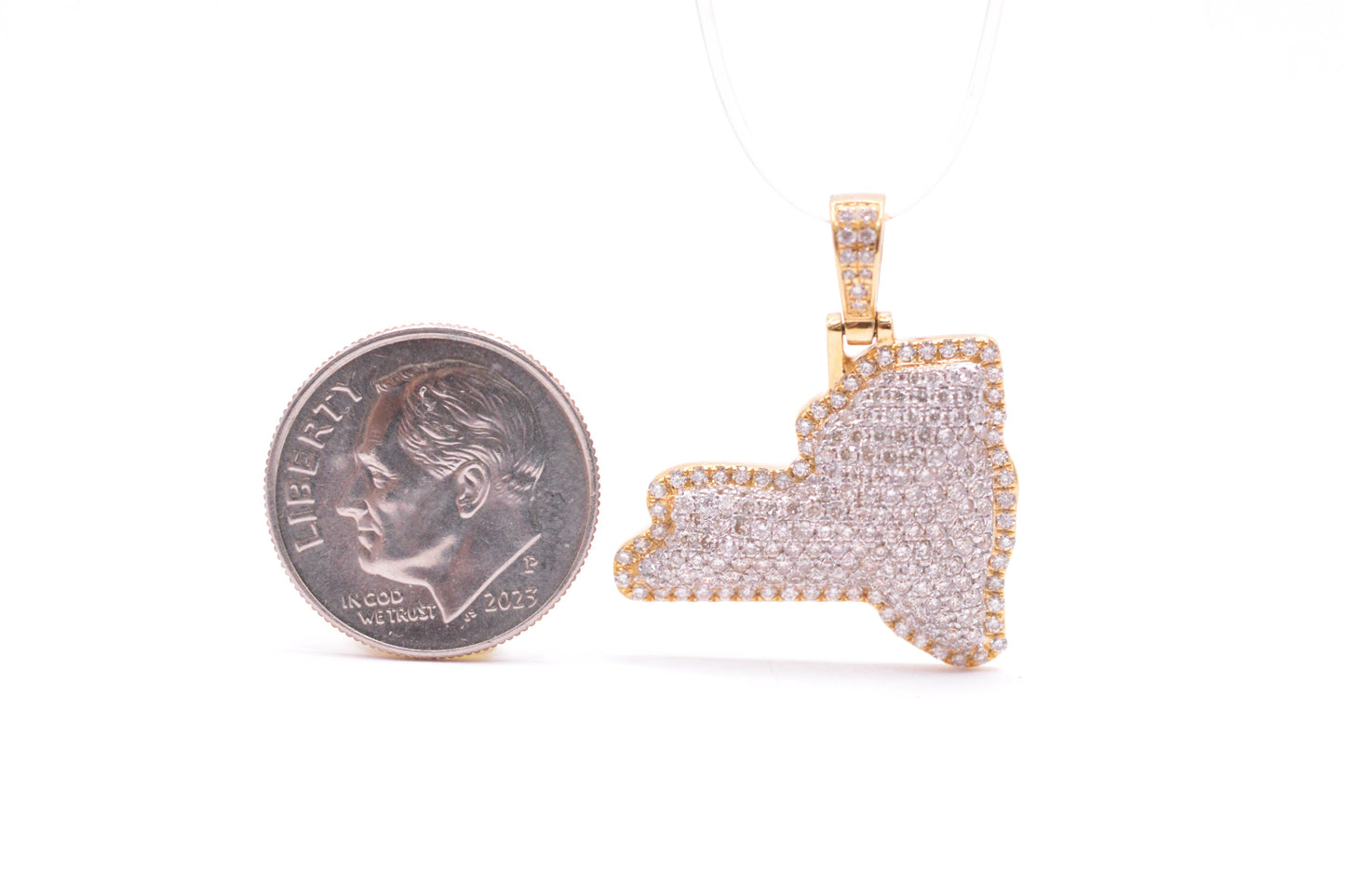 1.20 cttw Diamond New York Pendant 10K Yellow Gold Other